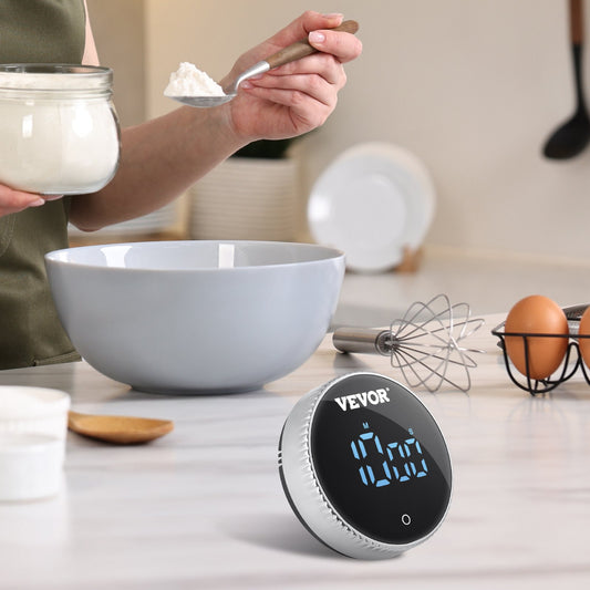 Magnetic Digital Kitchen Timer – LED Display, One-Touch Control & Strong Back Magnet