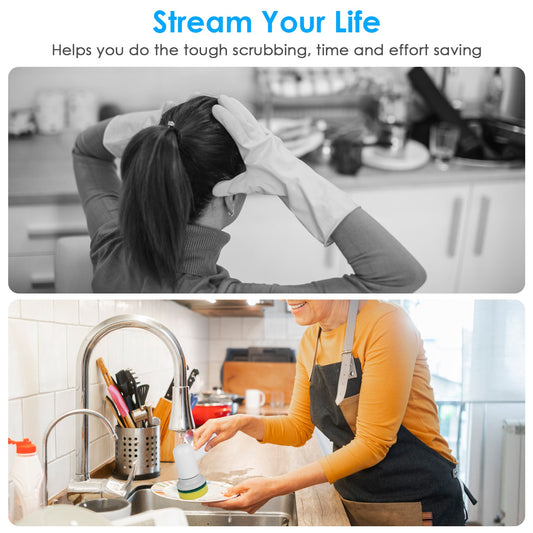 Electric Cleaning Scrubber – 3-Speed Handheld Power Brush With Multiple Cleaning Heads (Fast USA Shipping)