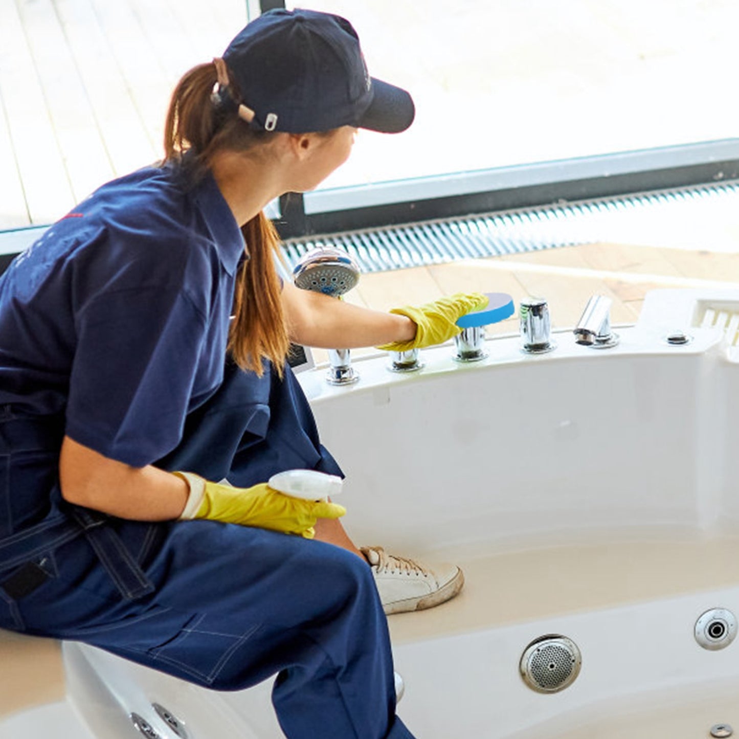 Electric Spin Scrubber™ — Cordless Rechargeable Power Cleaning Brush with 8 Multi-Surface Heads